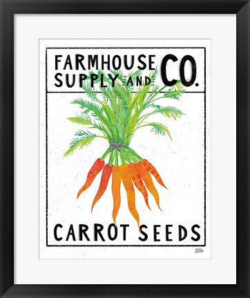 Framed Kitchen Garden Seed Packet IV Print