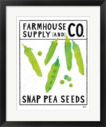 Framed Kitchen Garden Seed Packet II Print