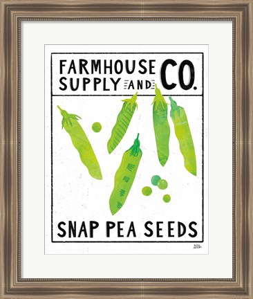 Framed Kitchen Garden Seed Packet II Print