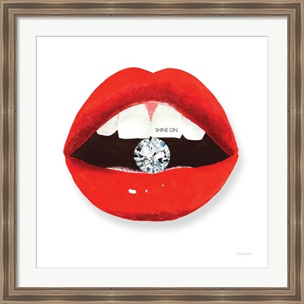 Framed Hot Lips II Print