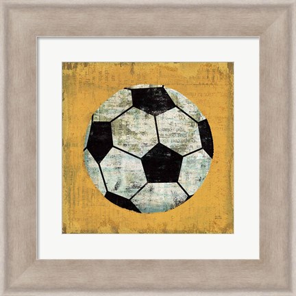 Framed Ball IV Yellow Print