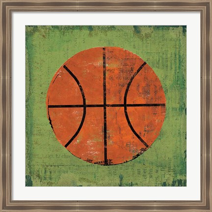 Framed Ball II Green Print