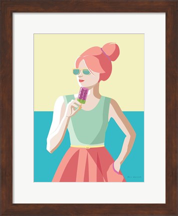 Framed Summer Girl III Print