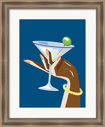 Framed Cocktail Time I Print