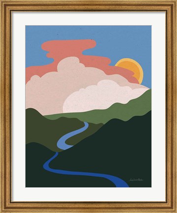 Framed Hills and Valleys I Print