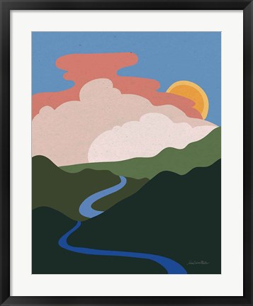 Framed Hills and Valleys I Print