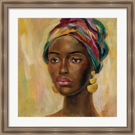 Framed African Face II Print