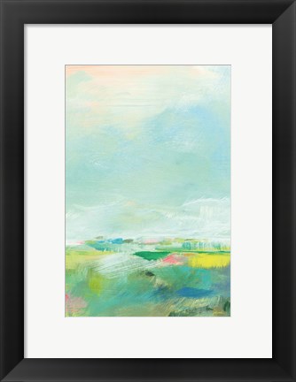 Framed Colorful Horizon Vertical Crop III Print