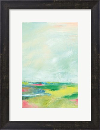 Framed Colorful Horizon Vertical Crop II Print