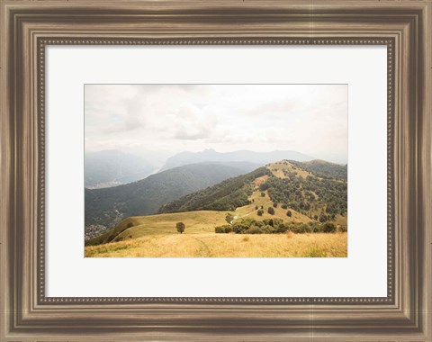 Framed Grassy Hills and Mountains Print