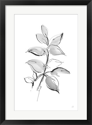 Framed Wash Leaf I Print