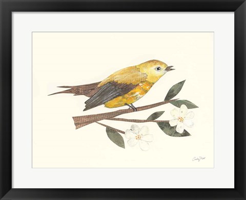 Framed Birds and Blossoms I Print