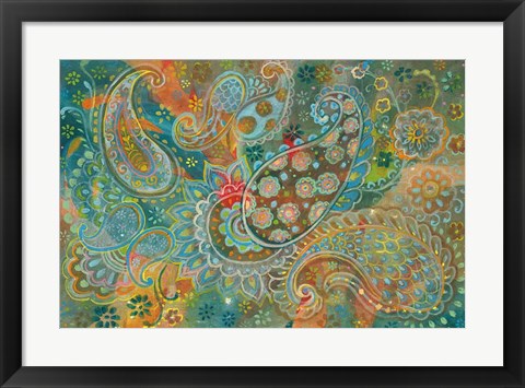 Framed Floral Paisley Print