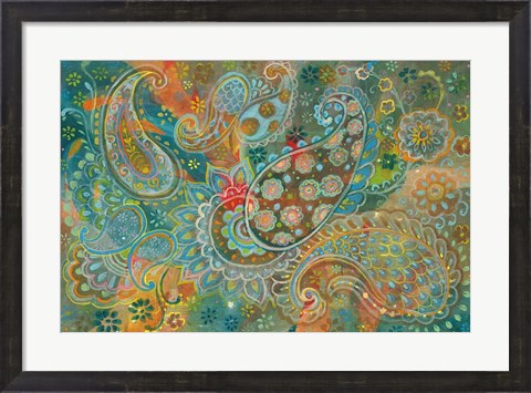 Framed Floral Paisley Print