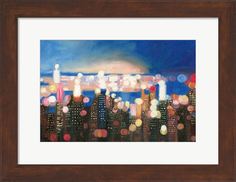 Framed City Lights Print