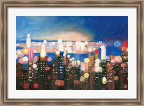 Framed City Lights Print