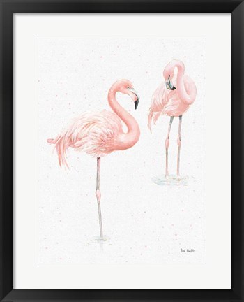 Framed Gracefully Pink X Light Reversed Print