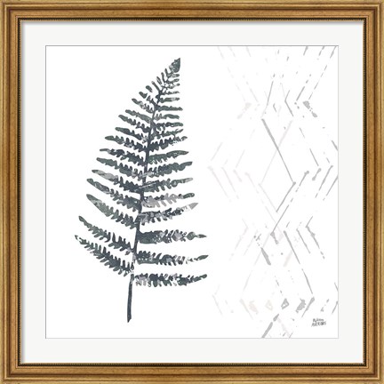 Framed Nordic Fern I Print