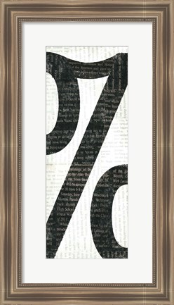 Framed Punctuated Black IV Print