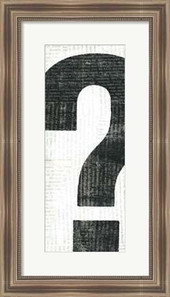 Framed Punctuated Black II Print