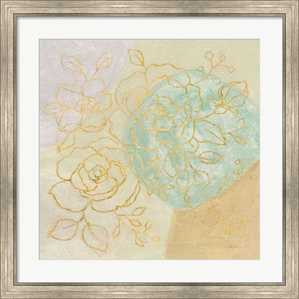 Framed Mid Mod Sophisticated Floral II Print