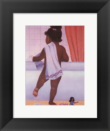 Framed Bubble Bath Girl Print