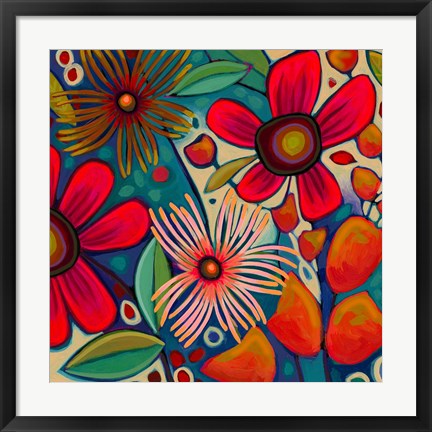 Framed Floral Gala III Print