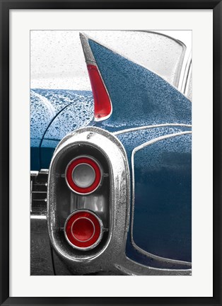 Framed 1960 Blue Cadillac Print