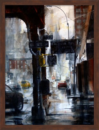 Framed Lincoln Tunnel &amp; 10th Avenue, rain Print