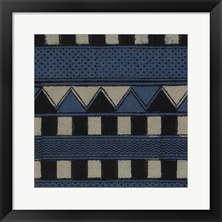 Framed Indigo Geometrics III Print