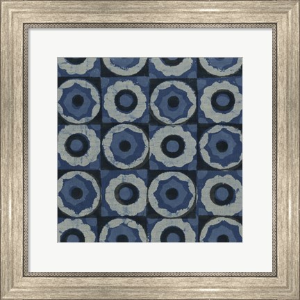 Framed Indigo Geometrics IV Print