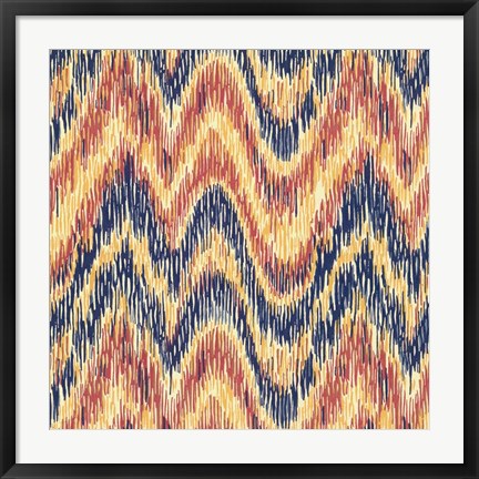 Framed Flame Stitch Motif V Print