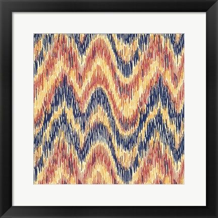 Framed Flame Stitch Motif V Print