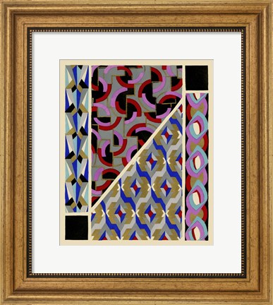 Framed Art Deco Designs II Print