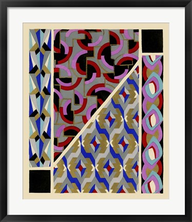 Framed Art Deco Designs II Print