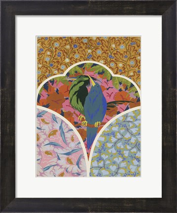 Framed Art Deco Florals IV Print