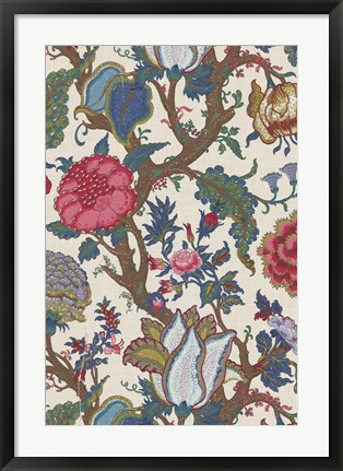 Framed Vintage Jacobean Floral II Print