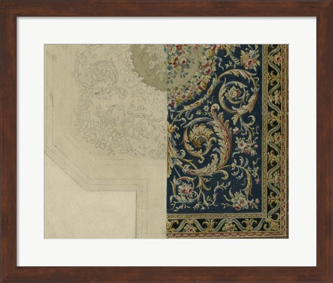 Framed Vintage Design Sketch II Print