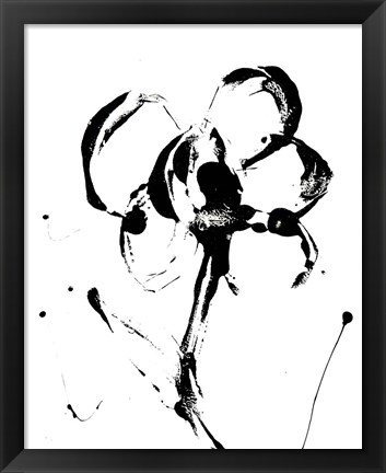 Framed Flower Squiggle II Print