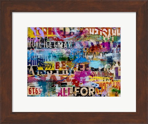 Framed Metromix Luv I Print