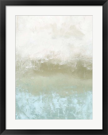 Framed Soft Sea Green Composition I Print