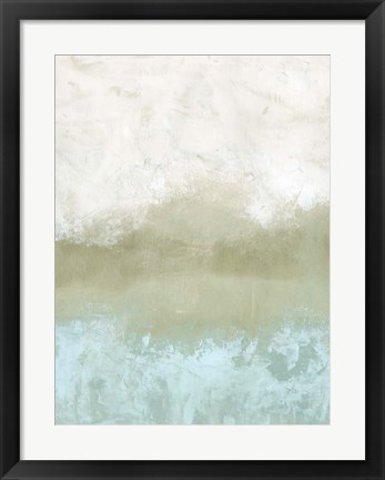 Framed Soft Sea Green Composition II Print