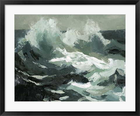 Framed Choppy Ocean View II Print