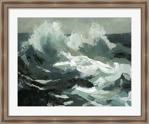 Framed Choppy Ocean View II Print