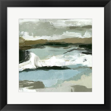 Framed Textured Ocean Tide II Print