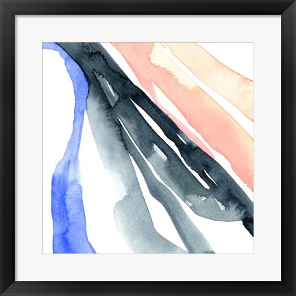 Framed Watercolor Ribbon I Print