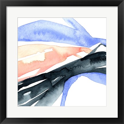 Framed Watercolor Ribbon III Print