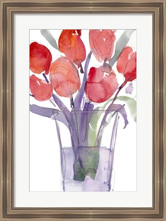 Framed My Red Tulips I Print