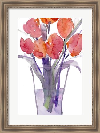 Framed My Red Tulips II Print