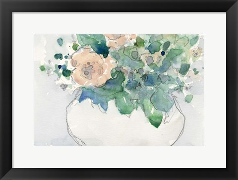 Framed Pastel Arrangement I Print